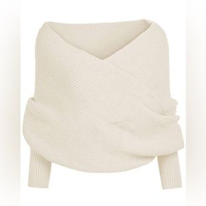 Gorgeous Dolls Knitted Sweater Crop Top Wrap Crochet Scarf